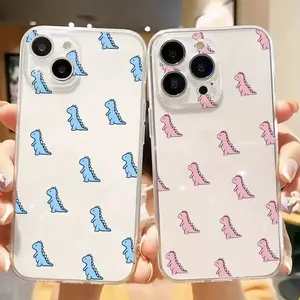 Dinosaur Fashion Couple Pattern Phone Case for IPhone 16/15/14/13/12/11/Plus/Pro/Pro Max series