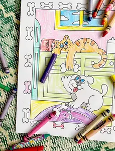 Addeline's Coloring Story Books - Volume 1 & 2 - 20 Pages of Joyful Illustrations - Printed in USA - Fun Painter Doodler Addeline's Creative Tales