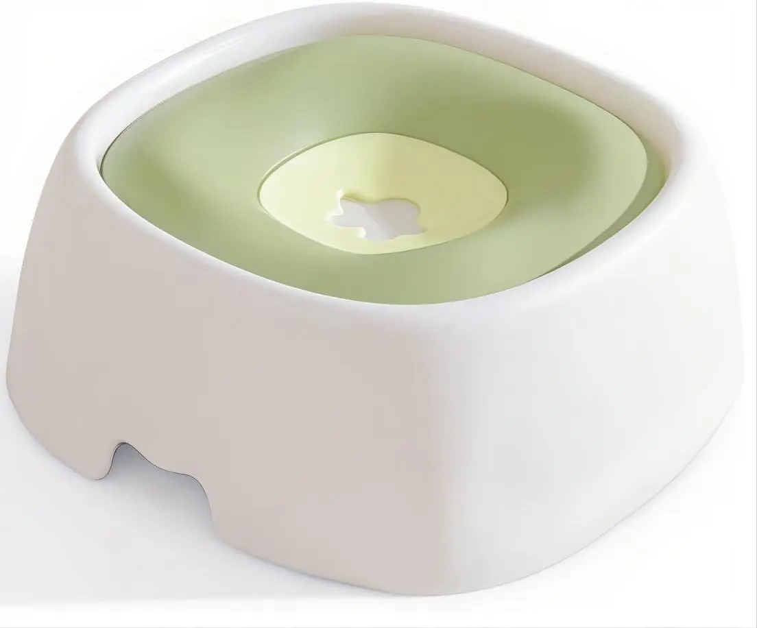 No-Spill Water Bowl for Dogs Cats 50oz Adjustable Slow Water Bowl Pet Slobber Stopper Water Dispenser Green 1500ml Large Capacity Anti-Slip Stable Structure Easy to Clean Removable Parts