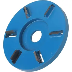 6 Teeth Flat Blade Stump Remover Wood Carving Disc for Angle Grinder Chainsaw Cutter Woodworking Grinding Shaping Turbo Chain Saw Blade Grinder Tool