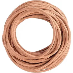 10.94 Yards 3mm Round Genuine Peru Cowhide Leather Cord Lace Cording Rope with Organza Gift Bags for Necklace Bracelets Jewelry Making