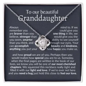 To our granddaughter necklace, Granddaughter necklace from grandparents, Granddaughter gifts from grandma and grandpa, graduation gift jewelry present Pendant Necklace