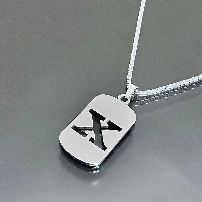 Letter X+70cm titanium steel chain