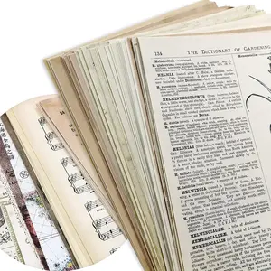 240-Pack Vintage Craft Paper (5.51"x7.87") for Mother-Daughter Crafts, Bullet Journals, Wall Art Collage - Home Improvement Scrapbook, Journaling, Sheet Music, Mathematics Themed Supplies