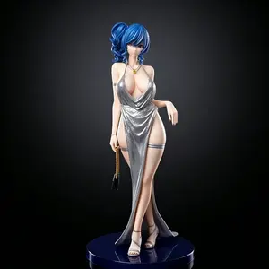 Blue Archive Saint Louis Evening Gown Figure Figurine, Detailed Silver Color Dress, High-Resolution PVC Material, Perfect Gift for Collectors