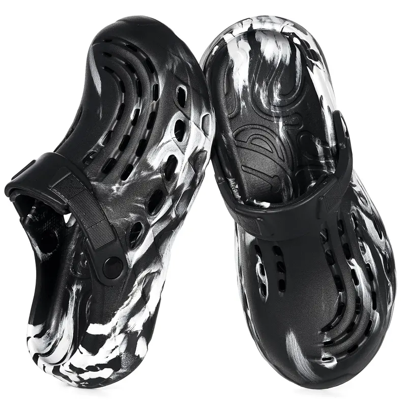 Sohochic Unisex Arch Support Garden Clogs - Women's Shoes, Adjustable Ankle Strap, Round Toe, Slip-On Sandals, Washable Slide Slippers for Outdoor Beach Use