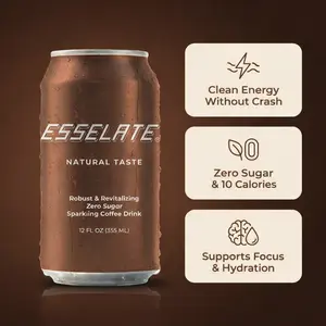 ESSELATE™ Zero Sugar Coffee Soda - 12-Pack | Mindful Sparkling Coffee Drink for Wellness & Focus