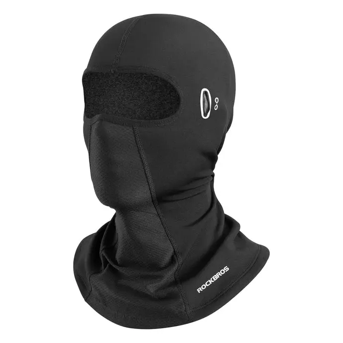 ROCKBROS Winter Stretch Fleece Ski Mask Balaclava - Protective Gear, Elastic Headwear with Glasses Holes, 1-Size Snug Fitting for Most Heads, Unisex for Motorcycle, Climbing, Easy Under Cycling Helmets