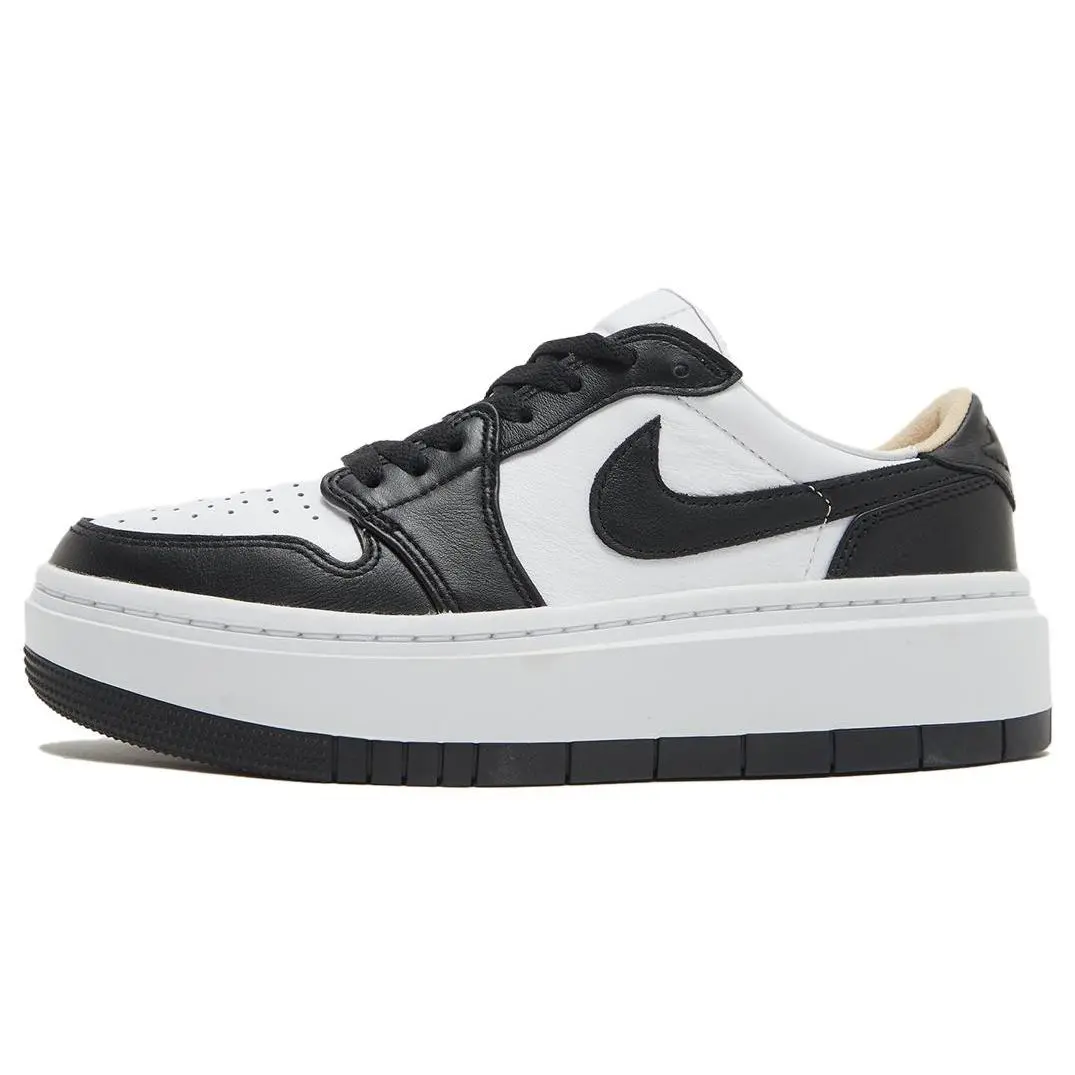 Jordan 1 Elevate Low Panda Retro Comfort Basketball Shoes Black White Women's DH7004-109