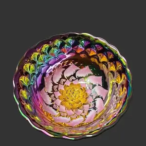 Handcrafted Seven-Color Lotus Tea Cup Made of Jianzhan Ceramic Unique Authentic Design for Tea Lovers, Handmade, Lotus Motif Drinking Cup Tea Honest Cups