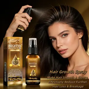 EELHOE Biotin Hair Growth Spray, Strong Hold Anti-Fall Root Spray, Unisex Hair Care & Styling Product, Dense Hair Spray