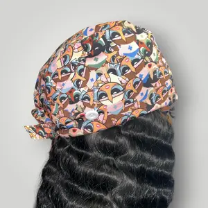 Nurses Wear Many Hats Satin-Lined Tie Back Nursing Scrub Cap