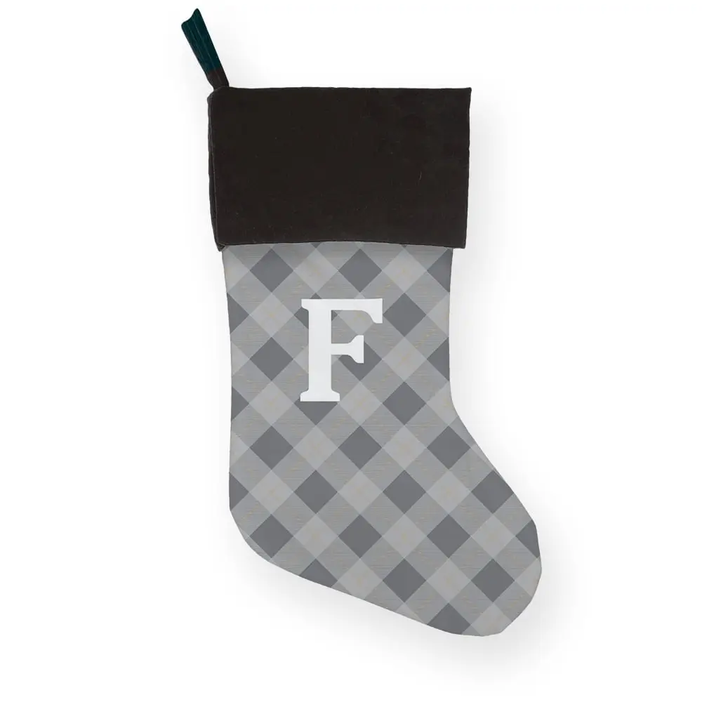 Personalized Christmas Stocking With Initial  Custom Holiday Stocking For Family, Kids, Pets & Couples  Embroidered Name Stocking, Christmas Mantle Decor