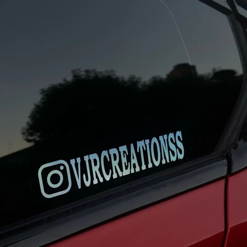 Custom Social Handle Vinyl – ( Two Sizes)