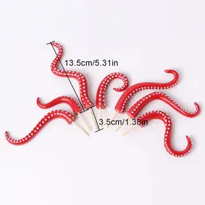 7-Piece Resin Octopus Tentacle Plant Stakes, Halloween Garden Decor, Artistic Planter Pot Accents, Outdoor Patio Lawn Decor, Outdoor Decor,summervibes