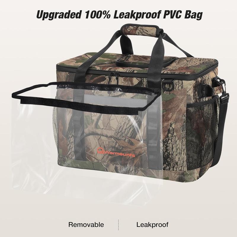 WARMOUNTS Insulated Cooler Bag 75/48/36 Cans, Soft Sided Portable Lunch Bag Coolers w/Zippered Top, Leak Proof PVC Interlayer, 5-Layer Insulation Large Ice Chest Bag for Travel, Camping, Beach, Picnic
