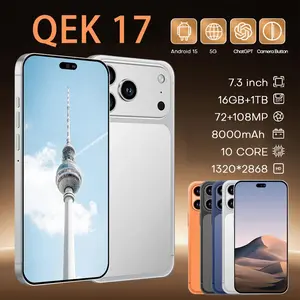 QEK17 Unlocked 5G Smartphone Android 15, 16GB RAM 1TB ROM, 108MP AI Camera, 90Hz Full Screen Display, 8000mAh Fast Charging Battery, Dual SIM, GPS, Expandable Storage