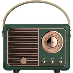 Retro Bluetooth Speaker, Decor, Mini Bluetooth Speaker, Old Style for, Bedroom, Office, Party Accessories For Android (Green)