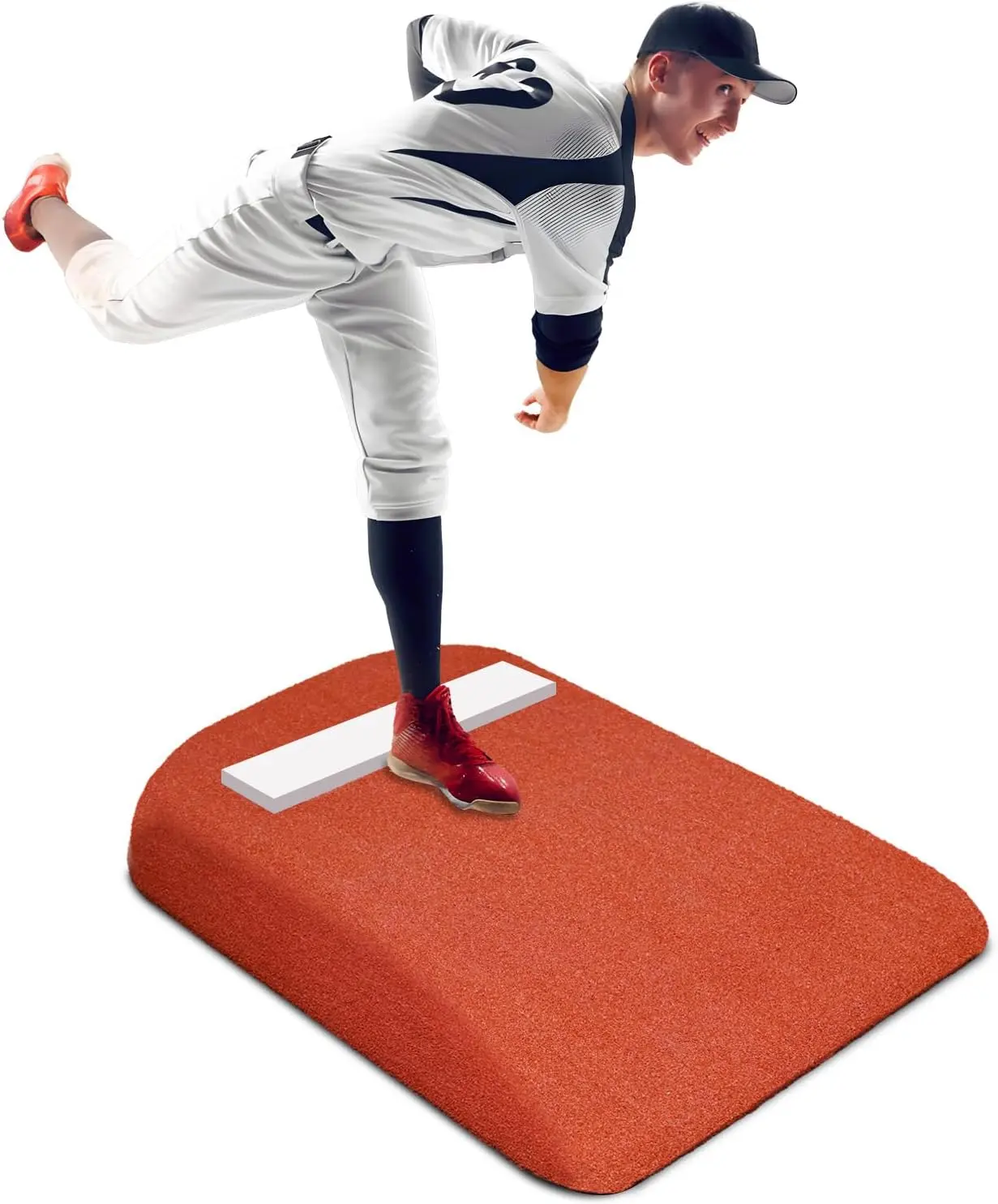 Portable Pitching Mound For Baseball With High Density EVA Bottom And Antifade Turf, 42 X 34 X 5 Inch Youth Pitching Mound