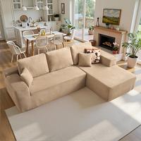 Camel Corduroy Right Chaise