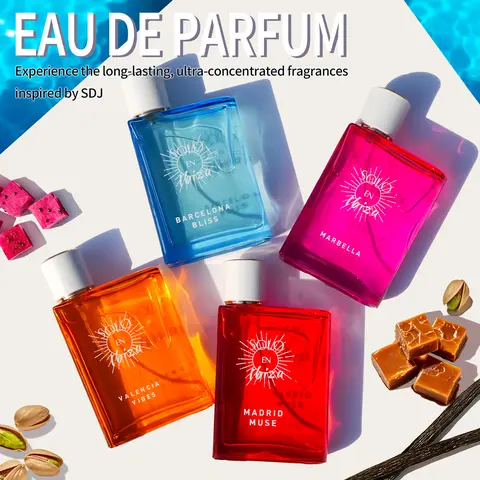 Unisex Solo En Ibiza Brazilian EDP 602# - 100ml (3.4fl Oz) Liquid Unisex Fragrance, Adults Target, 24 Months Shelf Life, Casual Outings Scent, Caramel Vanilla Gourmet Fragrance, Valentine's Day Gift