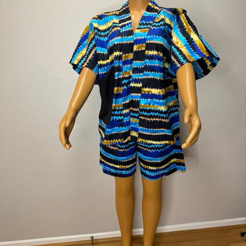 Women's Ankara 2-Piece Outfit, Free Top with Short Pants