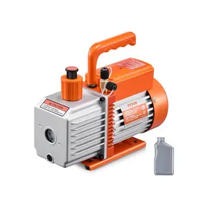 SummerWins2-Stage Rotary Vane HVAC Tool Kit, 6 CFM 2-Stage Pump for R134a, R22, R410a Systems, Automotive AC Maintenance & Resin Degassing with Oil Bottle, Two-Stage Pumpdealsforyoudays