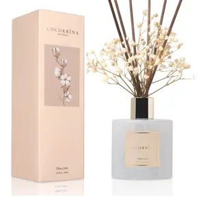 Cocorrína Reed Diffuser Set, Clean Linen 6.7 fl oz Scented Diffuser with Sticks Home Fragrance Reed Diffuser for Bathroom Shelf Decor