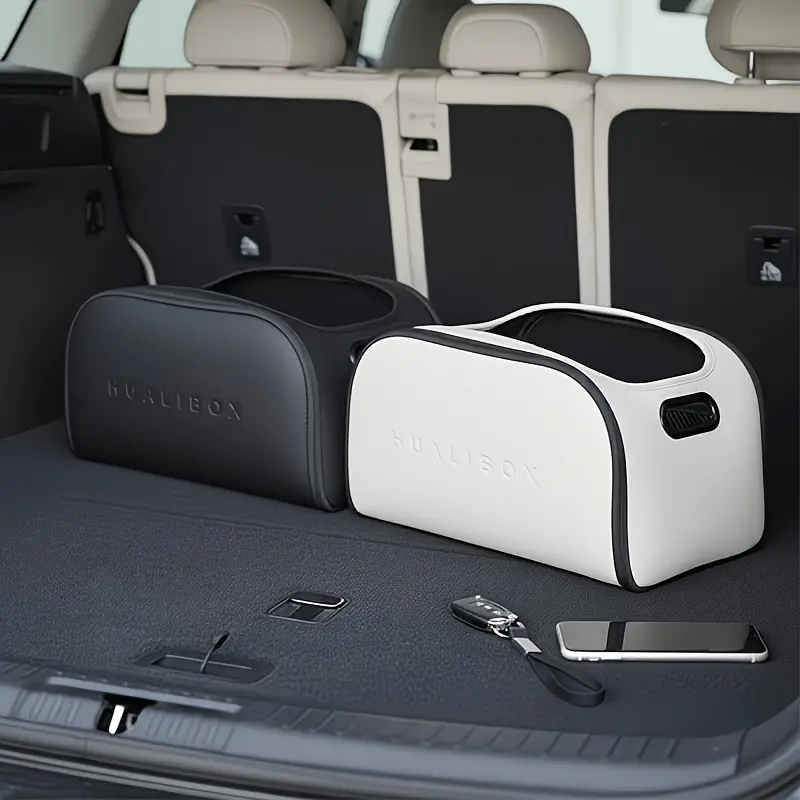 Car Storage Box Leather Material Providing Sufficient Space Large Opening Storage Box on The Passenger Side Large capacity Trunk Finishing Box