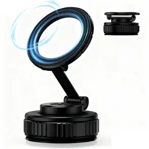 Strong Magnetic Suction Phone Stand, Thick Base Desktop Fixed Version | 360° Rotatable Heavy-Duty Magnetic Holder with Stable Flat Surface Adsorption | Multi-functional Bracket for Office, Study, Kitchen and Travel