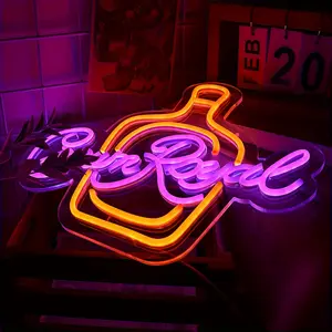 Neon Sign Featuring Crown Canadian Whiskey, Perfect for Decorating a garage Bar Or Club, with Dimmable LED Wall Lights, Lighting Modes Adjustable, Ideal for Cave Or Bachelor Party, 5V USB adjustable switch, No power supply included, Gift box packaging