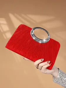 Sparkling And Exquisite Women's Handbags, Elegant And Stylish Pleated Women's Evening Bags, Women's Single Bags, Suitable For Women, Very Suitable For Parties, Weddings, Dances, Dinners/Banquets, The Best Gift For Women