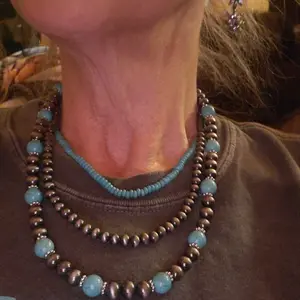 Vintage Turquoise Decorated Necklace Set, Boho Style Multi-layer Necklace for Women & Girls, Fashion Jewelry for Party, Daily Decor, Trendy All-match & Exquisite Jewelry for Birthday Gift, Necklets