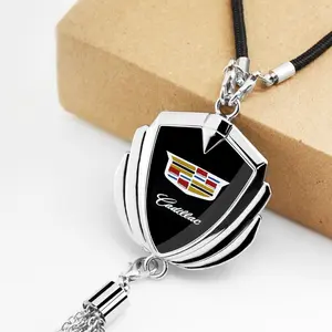 1/2Pcs 3D Metal Charm stainless steel car pendant car hanging Car Ornament Car Hanging Decoration Automobile parts For Cadillac ATS BLS CT4 CT5 CT6 CTS ESCALADE SLS STS XT5 XT6 XTS