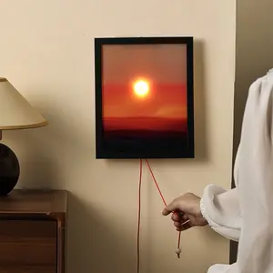 Wall Light That Moves with the Sun,Sunrise Simulation Wall Light with Moving Sun Effect, Modern LED Ambient Lamp for Cozy Bedroom, Living Room, Home Decoration