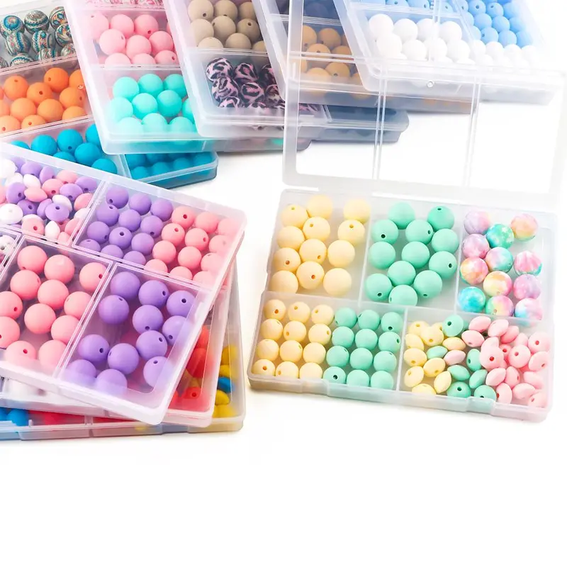 Silicone Beads Kit, Beaded Set, 100pcs/box 15mm Printed Beads & 12mm Lentil Beads, Diy Mix Beads, Bead Assortment, Craft Beads, DIY Bead Art, DIY Beading Supplies for DIY Handmade, Bead Pen Keychain Pendant, Diy Beading Accessories