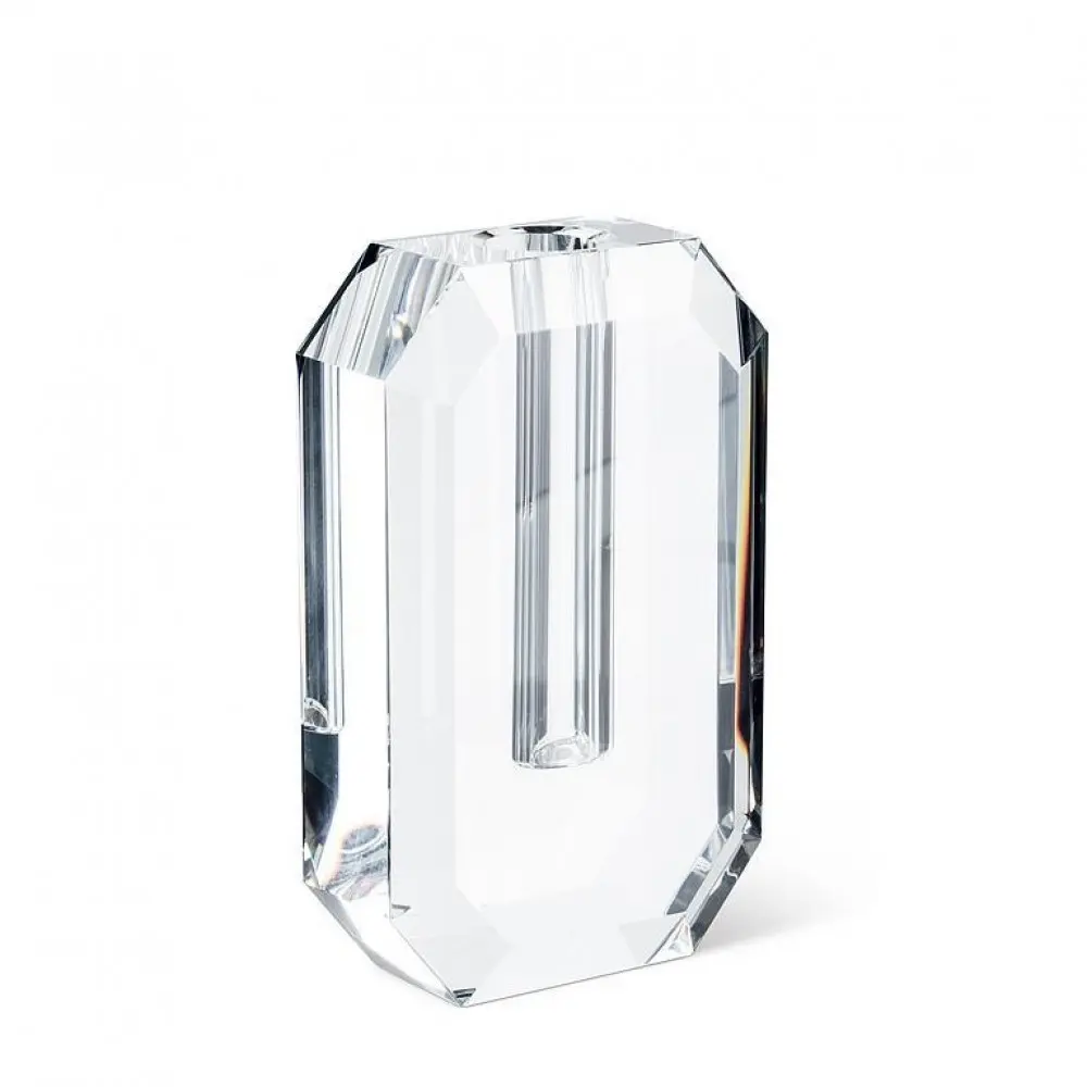 MDR Trading Inc. AB-27-GALLERIA-660 Small Cut Rectangle Glass Bud Vase, Light Home Decor for Floral Displays