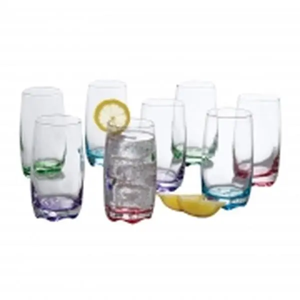 Gibson Karissa 13oz Dishwasher-Safe Tumbler Set, 8-Piece Kitchen Drinkware Glass Set