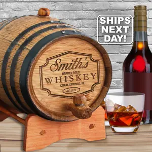 Personalized Wedding Party Mini-Oak Whiskey Barrels - Groomsmen Gift - Wedding Party Gift - Engraved, Customized, Monogrammed for Free