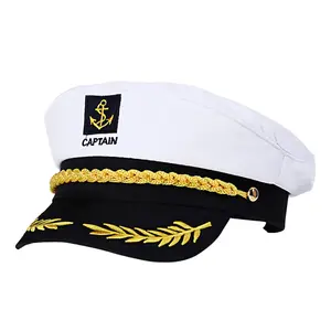 Yacht Captain Hat: Sailor Hat Costume Adjustable Sailor Cap Sailor Costume Captain Hat Funny Hat Costume Menswear Clothing