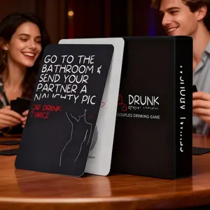 Drunken Card Game, 1 Box Interactive Couple Card Stock, Suitable for Date Night Party Game Adults Valentine's Day