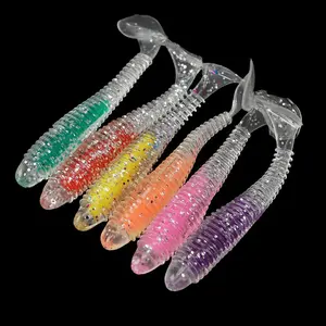 10/12pcs Impact Ring Shad Fishing Lure Soft 65mm Plastics Baits Swimbait Jigging LureBait perch Lures