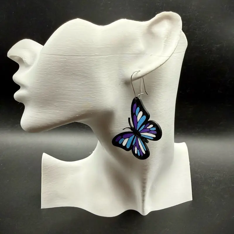 3D Printed Butterfly Earrings for Women, Dainty Fashion Jewelry for Daily Wear, Party Accessories