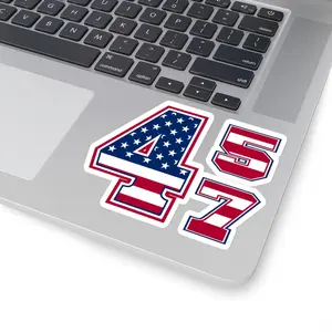 Donald Trump 45 47 Kiss-Cut Stickers, Patriotic 45/47 Decal - Tribute to Donald Trump as the 45th and 47th President of the USA