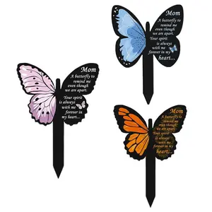Butterfly Design Marker, Outdoor Garden Decoration, Garden Statues & Sculptures, Garden Decor Supplies for Outdoor Yard Lawn, Garden Stake