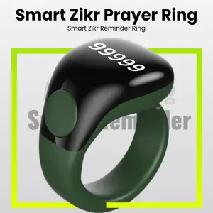 Zikr Ring Intelligent Prayer Counter for Muslims, APP Tracking & Vibration Reminder, Ramadan Islamic Gift, Lithium Button Cell Battery