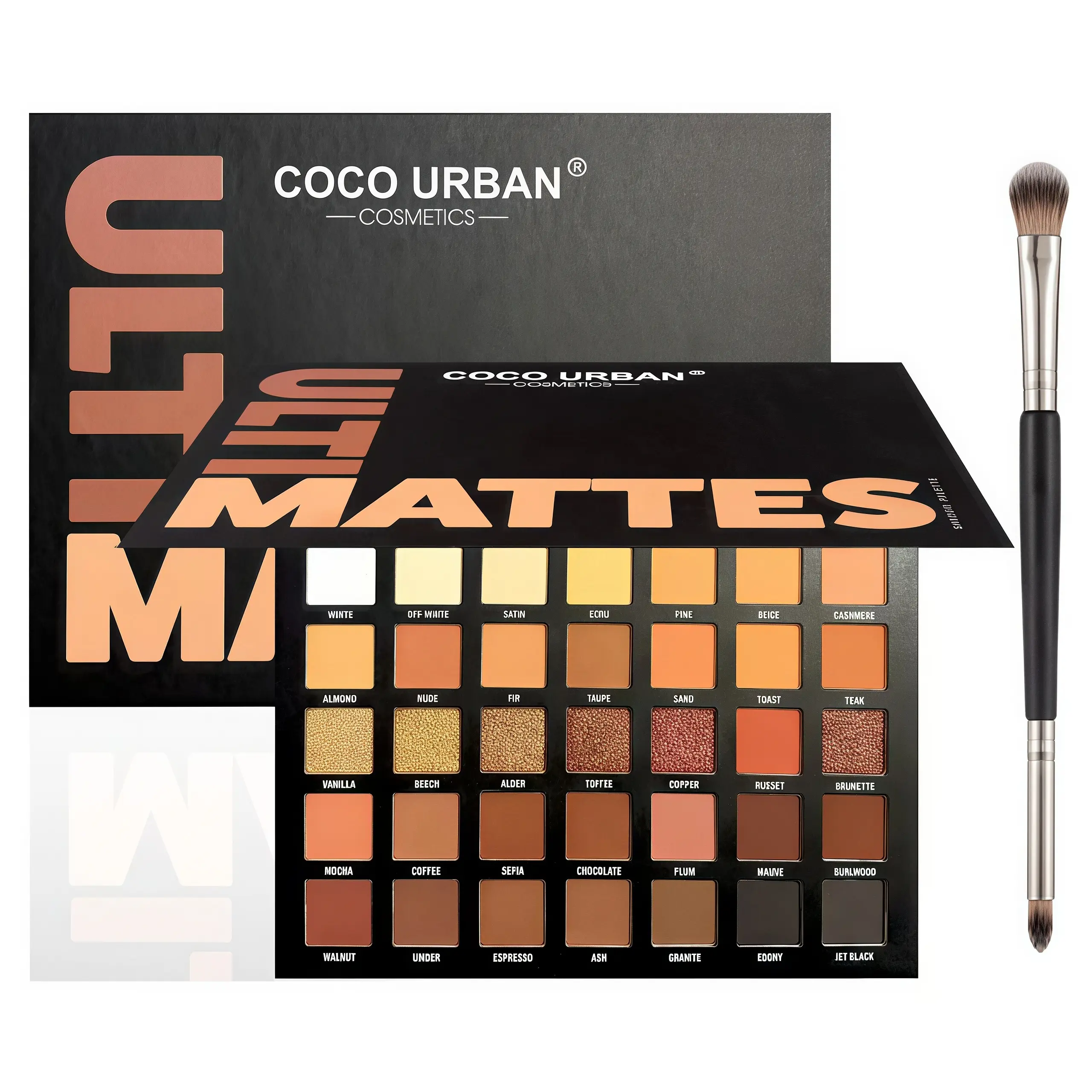35-Color Eyeshadow Palette – Matte & Shimmer, Highly Pigmented Neutral Brown & Warm Tone Eye Shadow, Long Lasting Waterproof, Blendable Nude Eyeshadow Powder for Everyday Natural to Smoky Eye Makeup Powder, Cosmetic