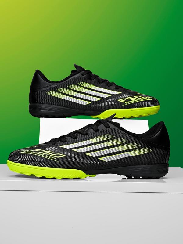 Unisex's Letter Print Low Top Spike Football Shoes, Breathable Comfortable Football Cleats, Football Training Shoes, Football Boots, Soccer Shoes for All Seasons