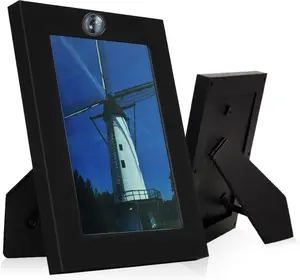 Hidden Spy Camera No Needed WiFi Nanny Cam with Motion Detection 1080P FHD Photo Frame Camera for Home Surveillance Picture Frame Security Cameras No Audio Card Charging Connection Local Memory Micro Recording Sd