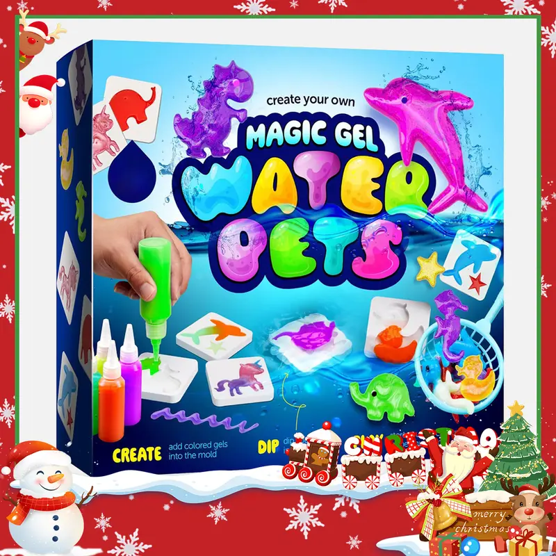 Magic Water Elf Toy Kit with Magic Gels and Molds Imaginative Play Birthday Gifts Party Favors Family Friendly, Water Pets